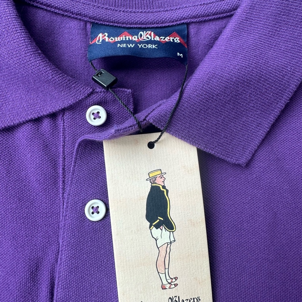 Rowing Blazers Rich Purple Polo Shirt - Picture 2 of 2